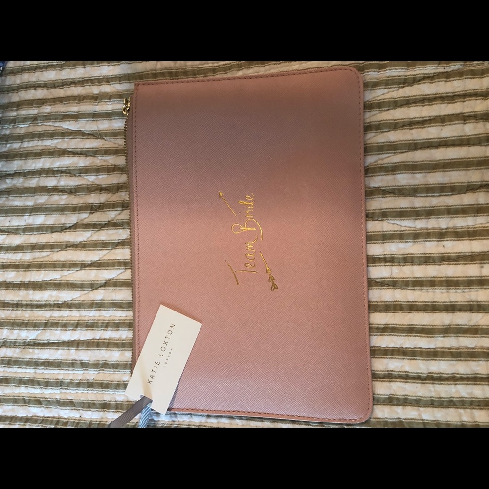Katie Loxton zippered pouch “team bride”